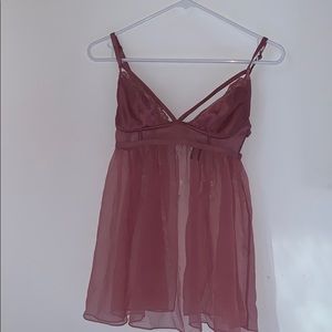 Mauve Babydoll Lingerie Top